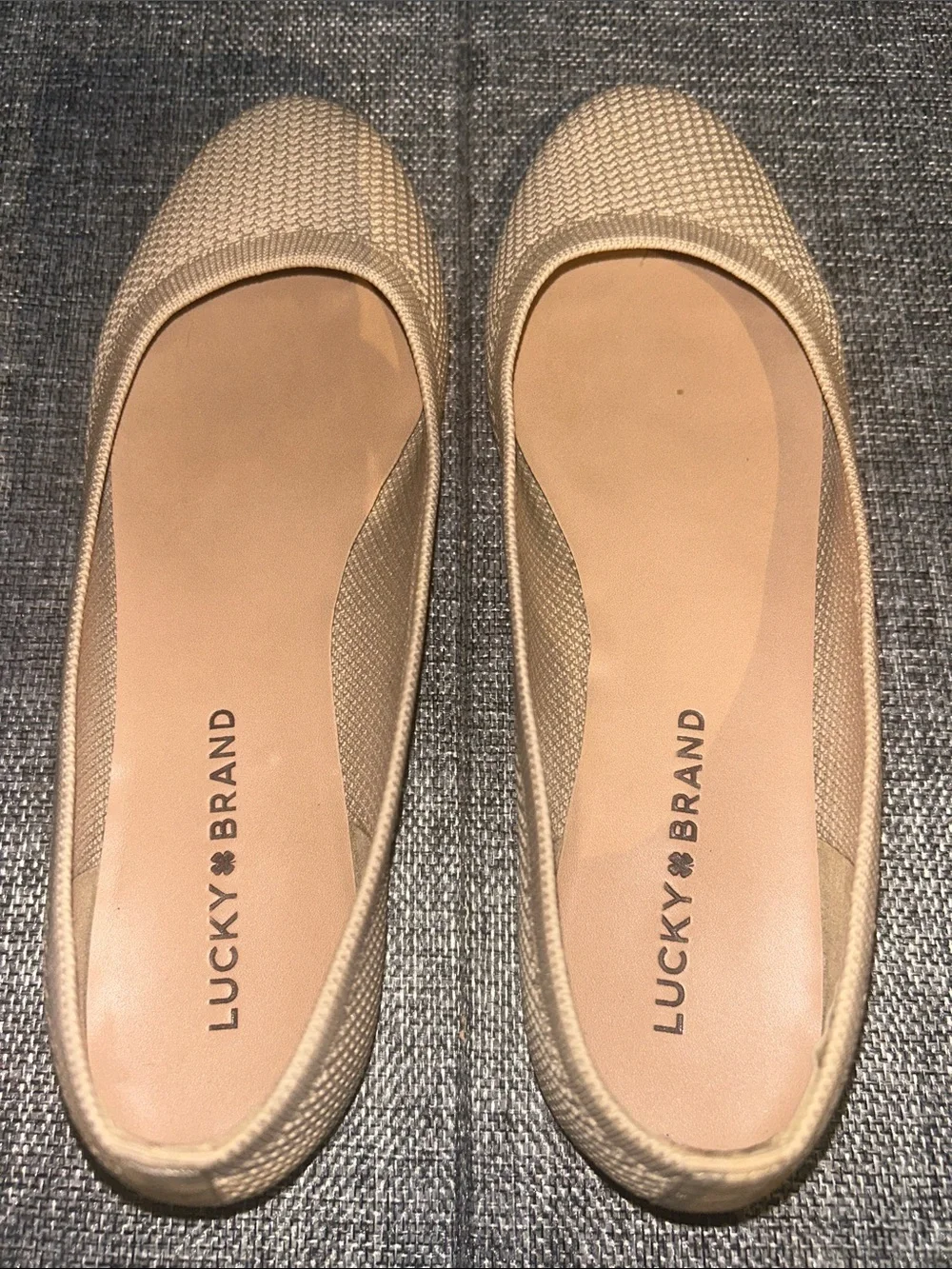 NEW - Lucky Brand Neutral Knit Ballet Flats